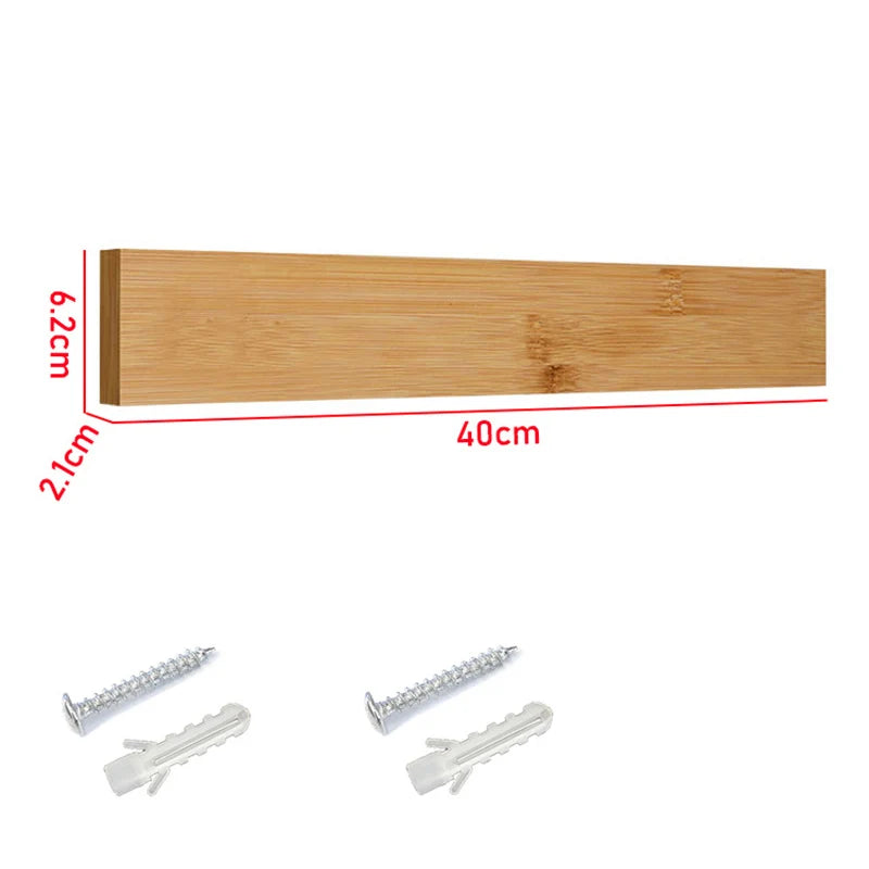 Elegant Bamboo Magnetic Knife Holder™