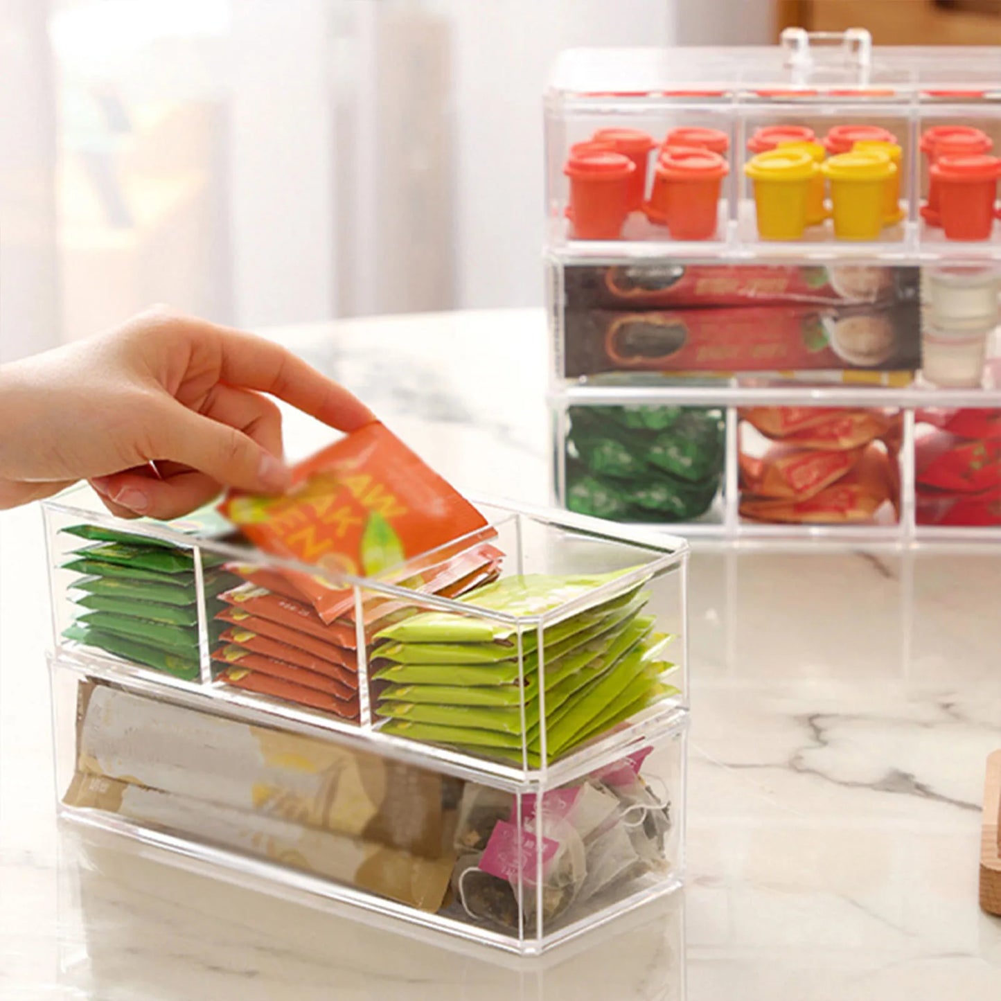 Elegant Tea Coffee Organizer Box™