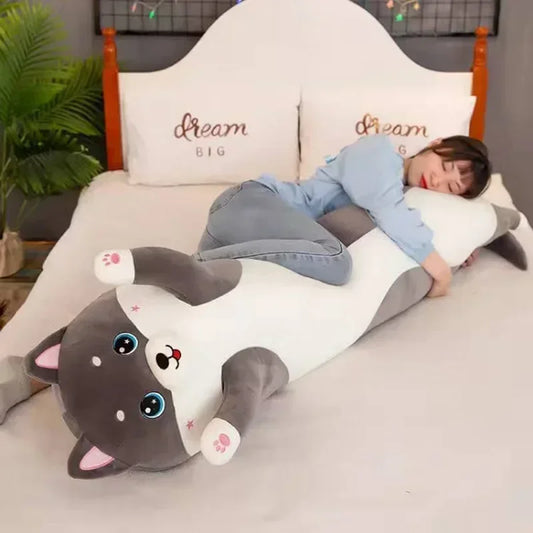Cuddly Husky Sleep  Decor Pillow™