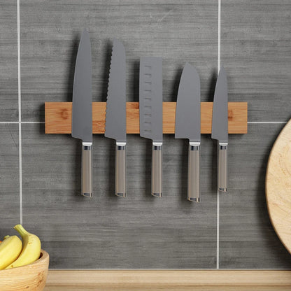 Elegant Bamboo Magnetic Knife Holder™